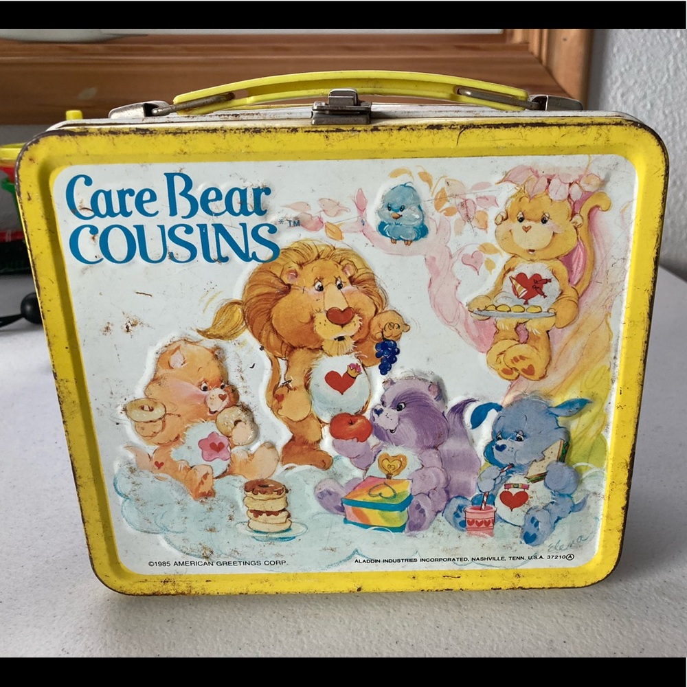 Vintage Care Bear Cousins metal lunchbox